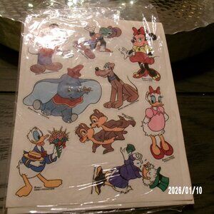 VTG Hallmark? WALT DISNEY PRODUCITIONS Sticker SHEETS 1 FULL SHEET MICKEY DUMBO